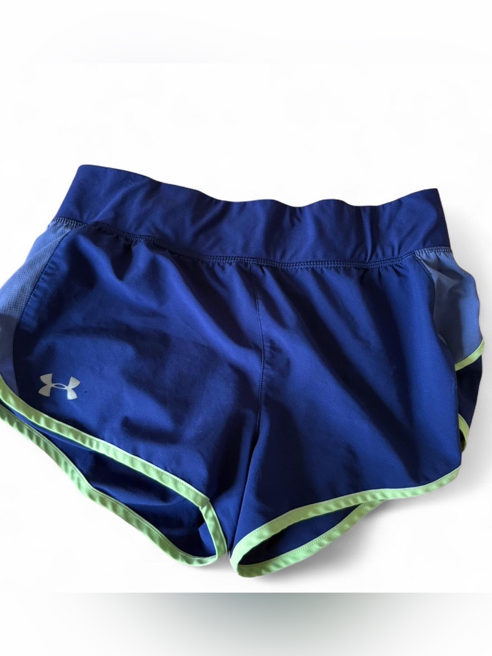 Under Armour Royal Blue and Neon Green Women’s Athletic Shorts